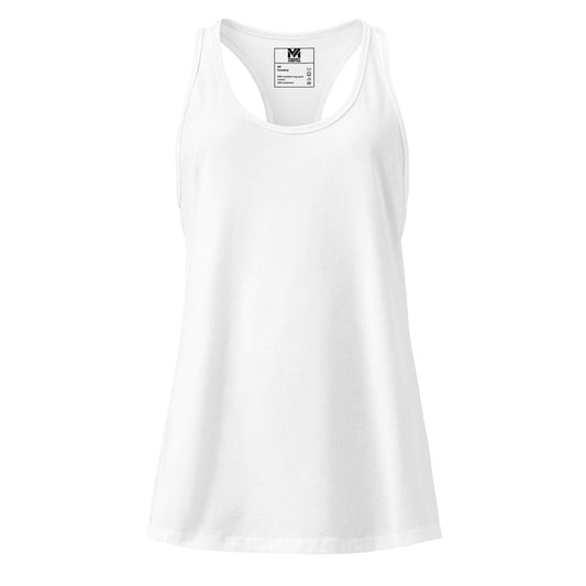 Débardeur femme Grace Mindset Ambition, blanc, vue de face sans logo visible, coupe épurée et minimaliste.