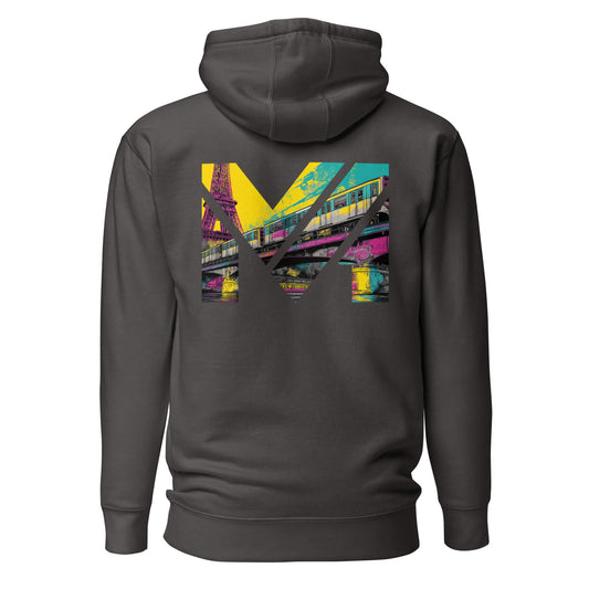 Hoodie FORWARD ONLY gris anthracite visuel coloré dos et logo blanc face Mindset Ambition