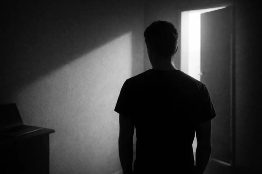 Illustration symbolisant la procrastination comme une fuite mentale et la difficulté à passer à l’action.