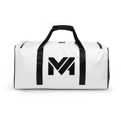 Sac Bold Move Mindset Ambition, blanc, vue arrière, structure solide et finitions premium, idéal pour la salle de sport ou les déplacements – Mindset Ambition