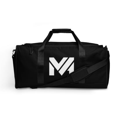 Sac de sport Bold Move Mindset Ambition noir, logo blanc grand format sur la face avant, style moderne et minimaliste – Mindset Ambition
