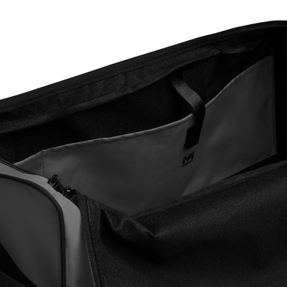 Intérieur du sac de sport Bold Move Mindset Ambition, gris, compartiment principal spacieux avec poche intérieure et logo imprimé – Mindset Ambition