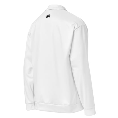 Veste Momentum Mindset Ambition blanche, logo noir centré en haut du dos, design épuré et coupe athlétique pour un style sport-chic – Mindset Ambition