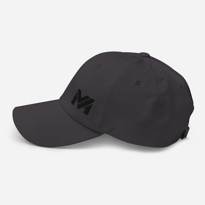 Casquette Classic Mind Mindset Ambition, noire, vue latérale gauche, finition mate, couture ton sur ton, design intemporel – Mindset Ambition