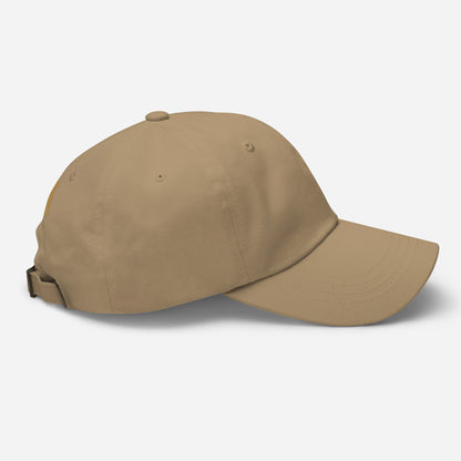 Casquette Classic Mind Mindset Ambition, camel, vue latérale droite, style intemporel et moderne, courbe ajustée – Mindset Ambition