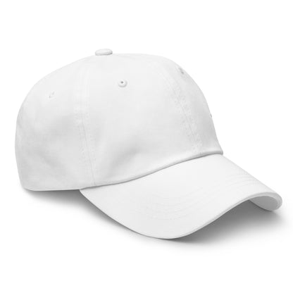 Casquette Classic Mind Mindset Ambition, blanche, vue avant droite, visière courbée, allure sobre et contemporaine – Mindset Ambition