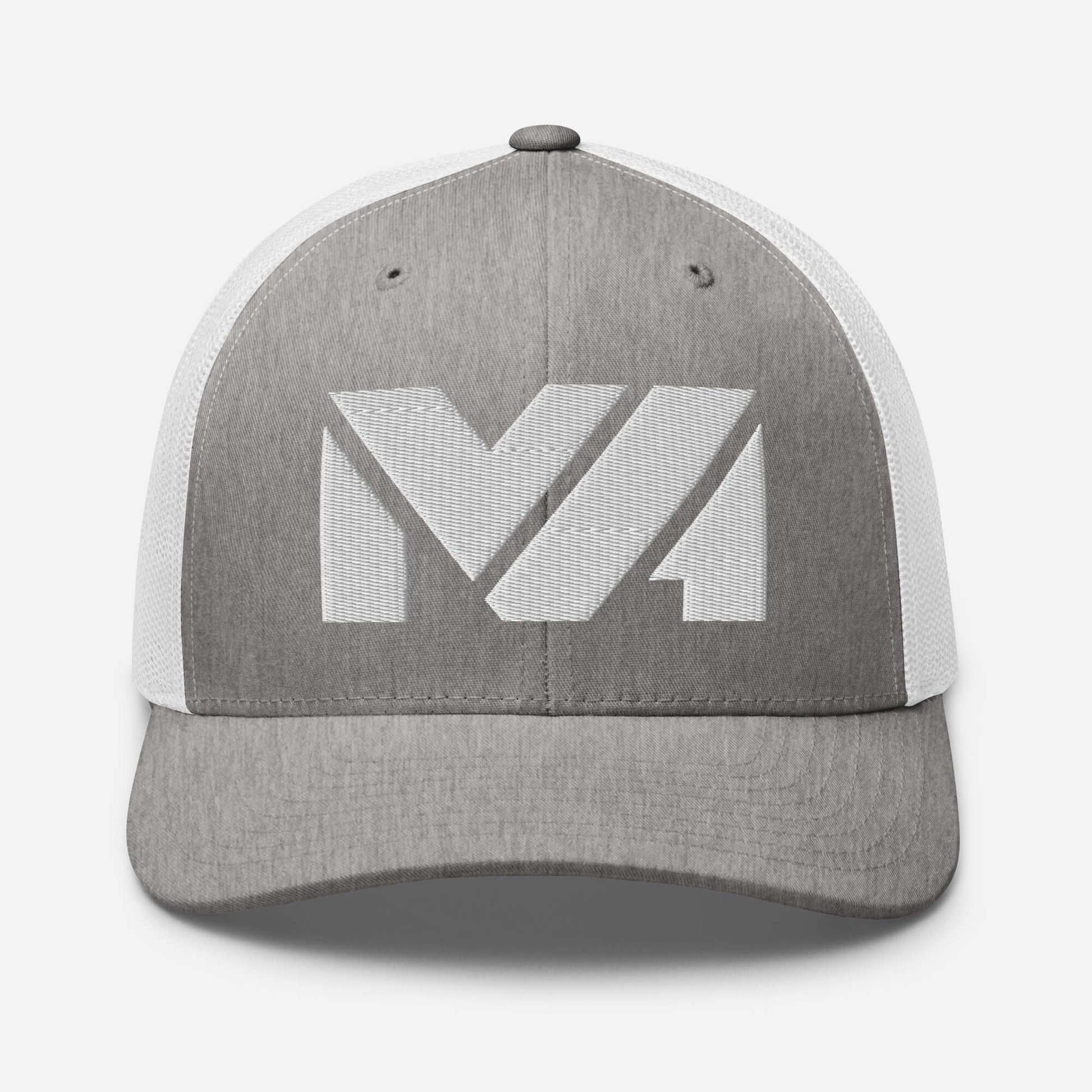 Casquette High Focus gris clair avec logo MA blanc brodé à l’avant, au design épuré et moderne – Collection Détail & Élégance Mindset Ambition.