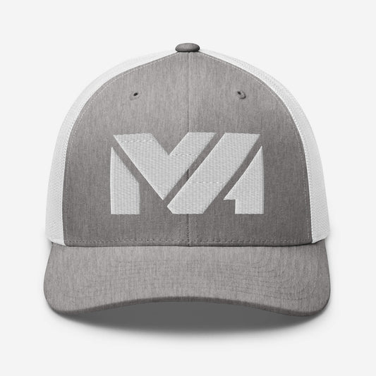 Casquette High Focus gris clair avec logo MA blanc brodé à l’avant, au design épuré et moderne – Collection Détail & Élégance Mindset Ambition.