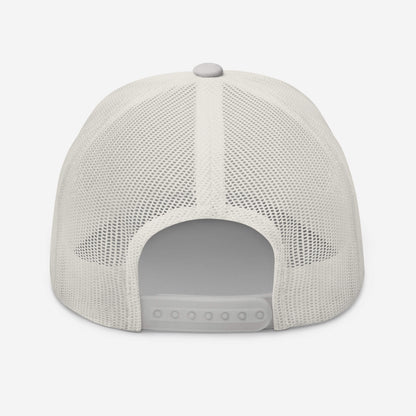 Vue arrière de la casquette High Focus grise, filet respirant clair et fermeture ajustable à bouton-pression, Collection Détail & Élégance Mindset Ambition.
