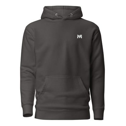 Hoodie DOMINATE gris anthracite logo blanc face et visuel coloré dos Mindset Ambition
