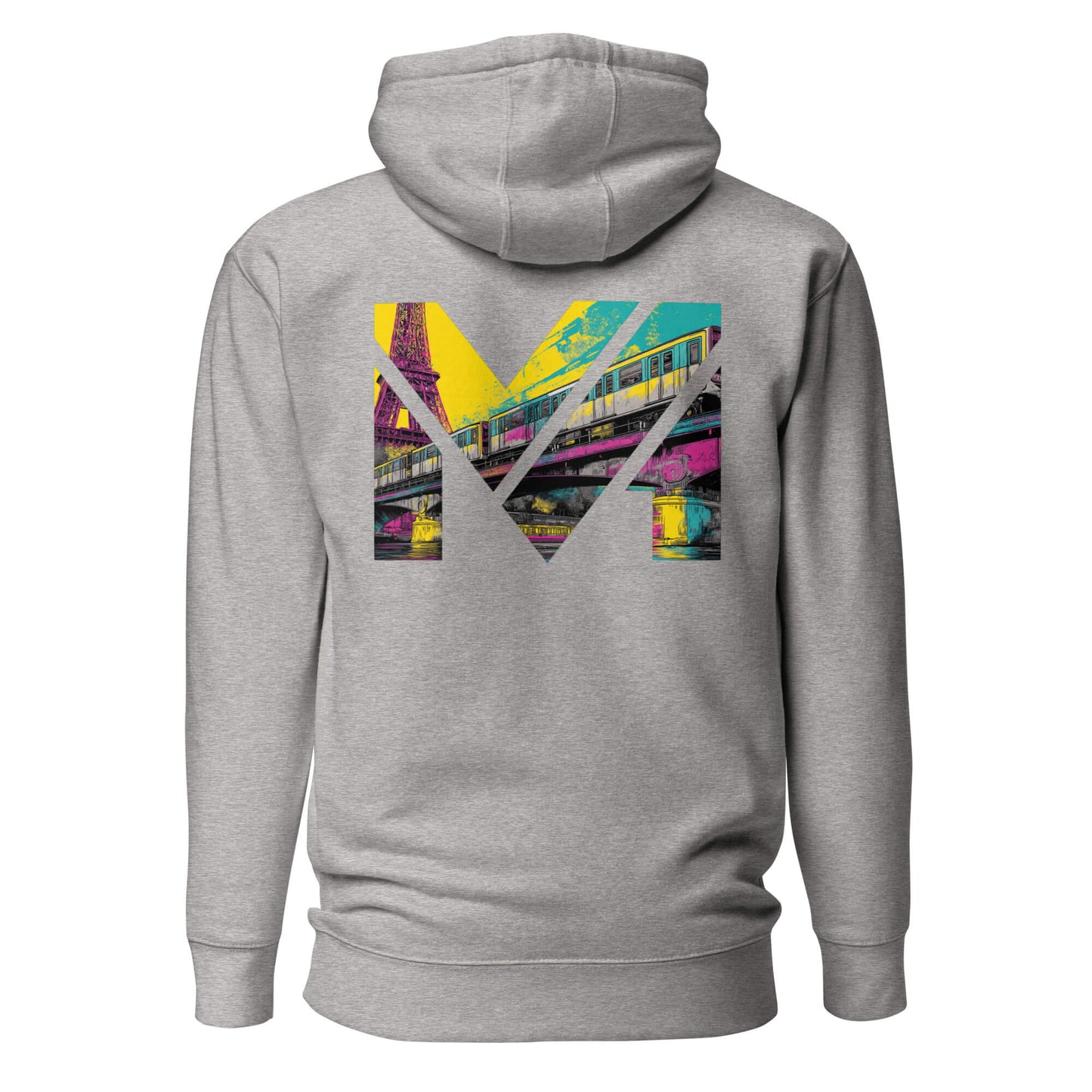 Hoodie FORWARD ONLY gris chiné visuel coloré dos et logo noir face Mindset Ambition