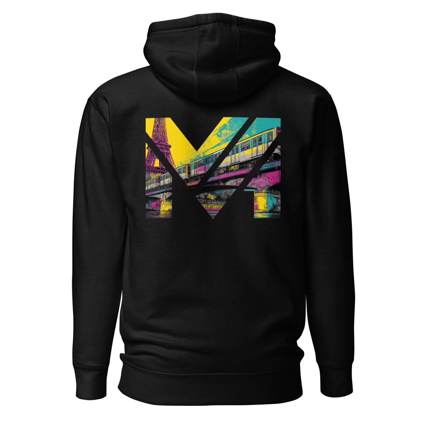 Hoodie FORWARD ONLY noir visuel coloré dos et logo blanc face Mindset Ambition