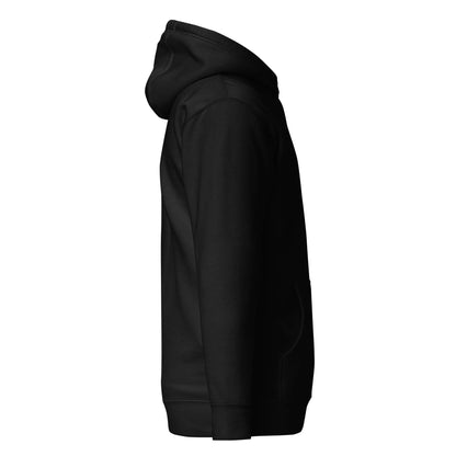 Hoodie Gaman noir profil droit logo blanc et visuel blanc Mindset Ambition