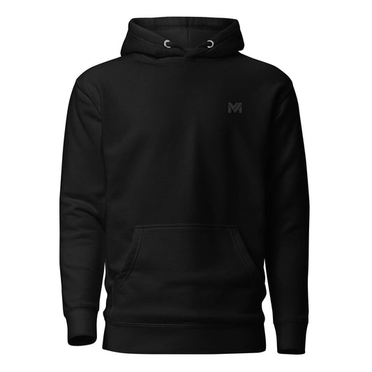 Hoodie Ikigai noir logo gris face et visuel gris dos Mindset Ambition