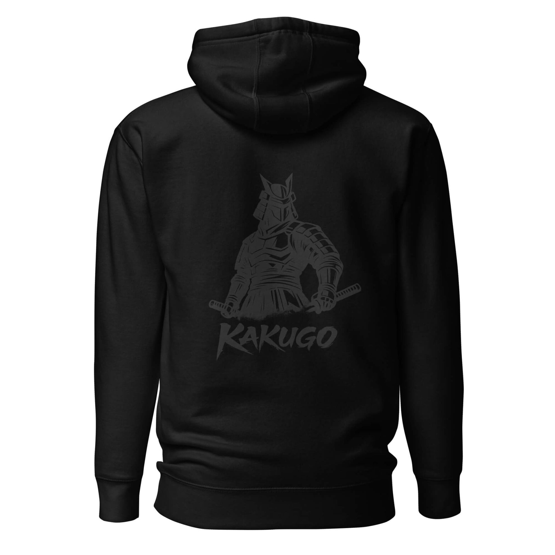 Hoodie Kakugo noir visuel gris dos et logo gris face Mindset Ambition