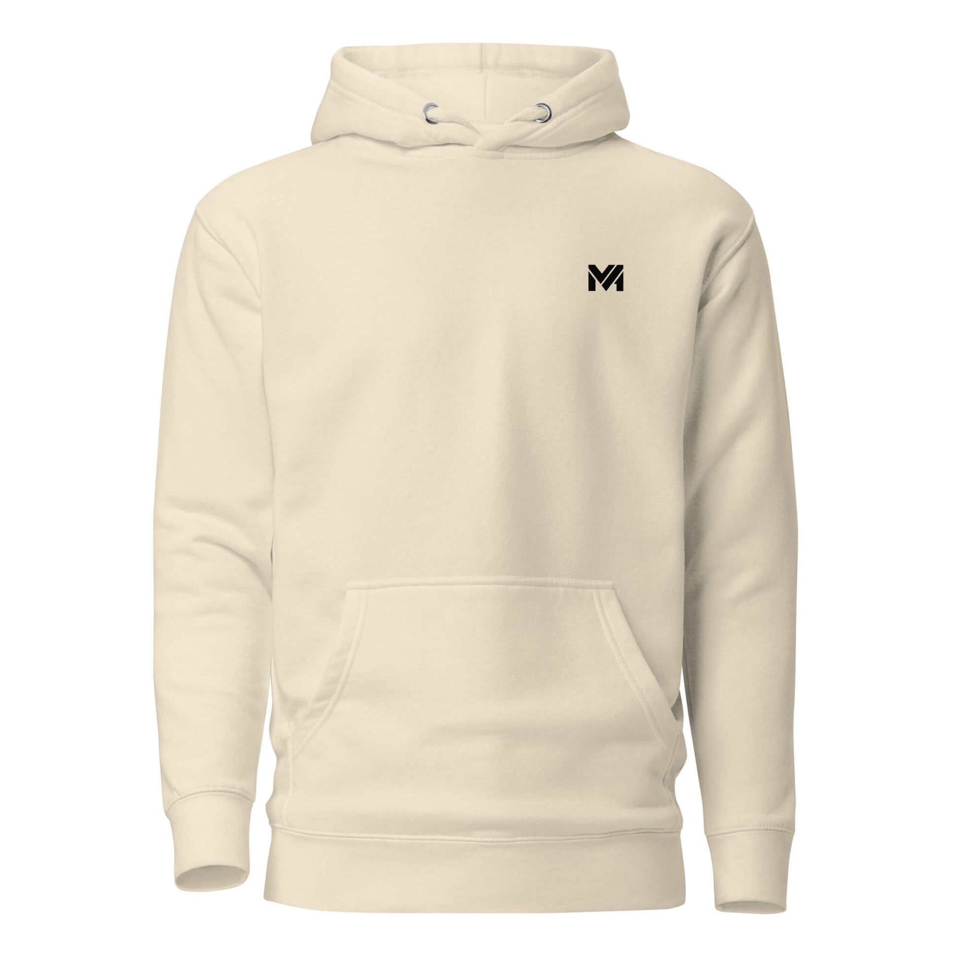 Hoodie LAST TRAIN MENTALITY beige logo noir face et visuel coloré dos Mindset Ambition