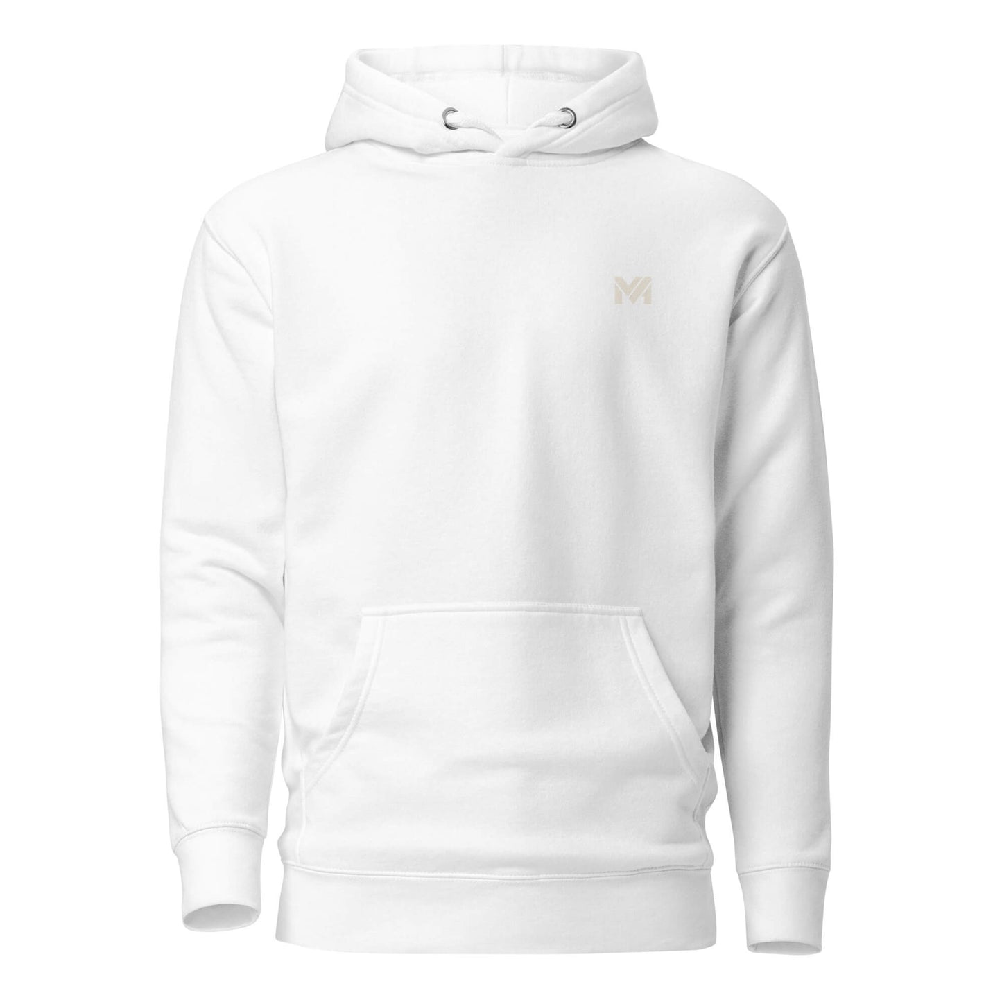Hoodie Mens Fortis blanc logo doré face et visuel doré dos Mindset Ambition