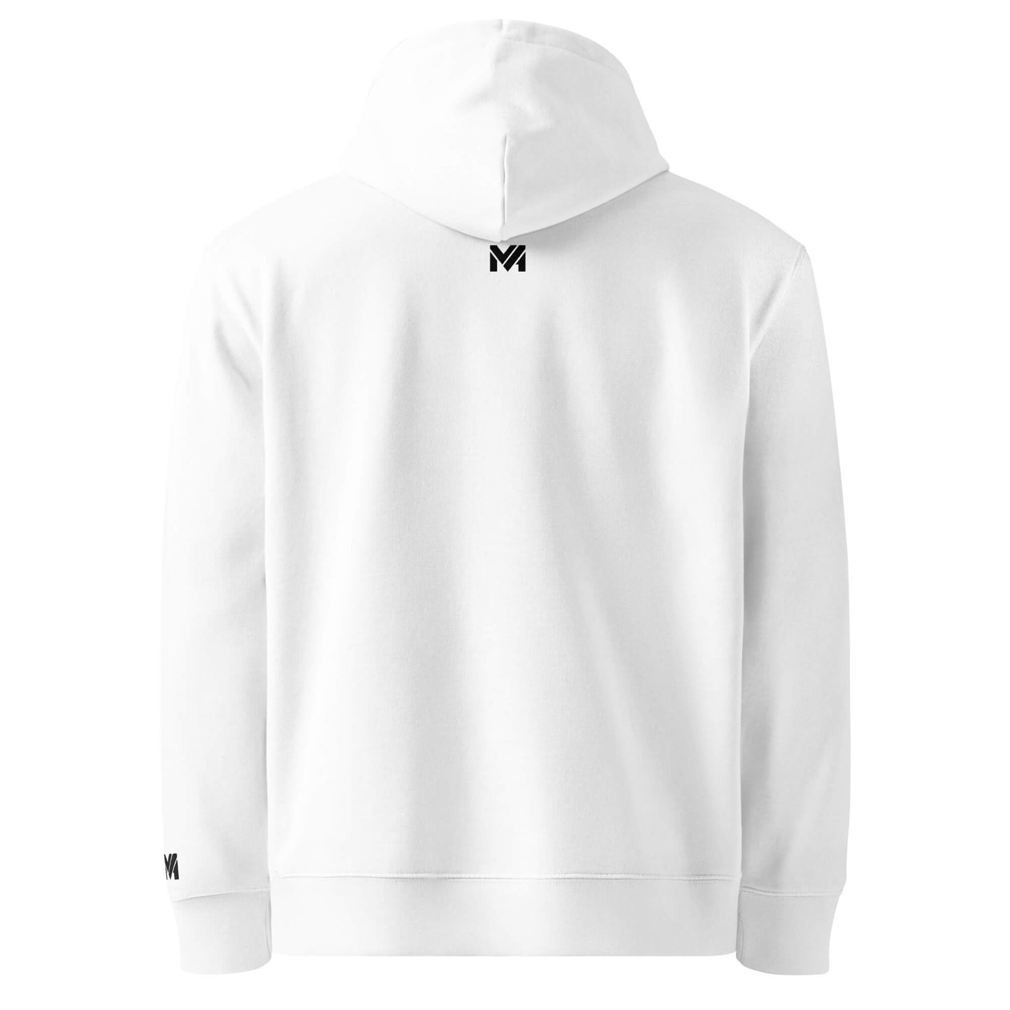 Hoodie Mindset Ambition blanc logo noir sous le col dos Mindset Ambition