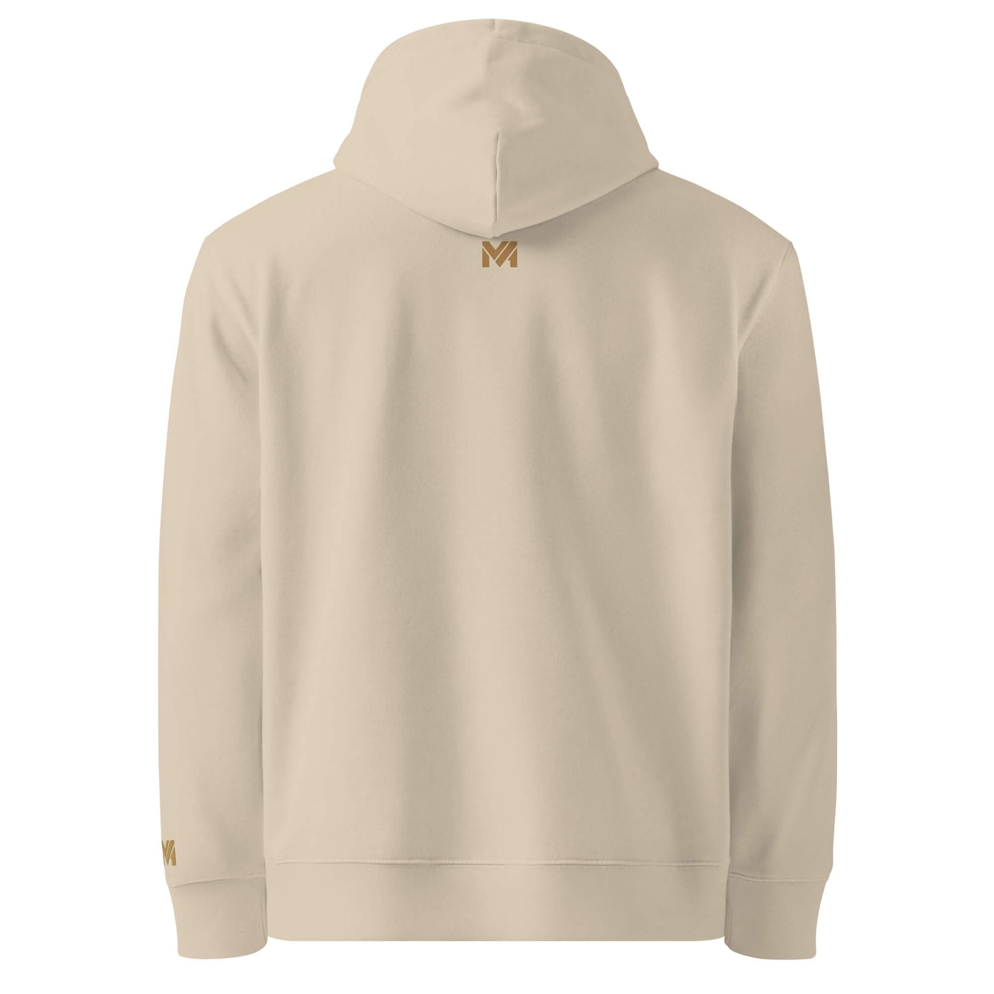 Hoodie Mindset Ambition sable logo doré sous le col dos Mindset Ambition