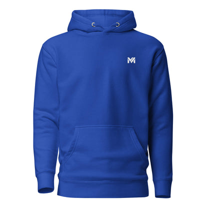 Hoodie WILD WOLF bleu roi logo blanc face et visuel coloré dos Mindset Ambition