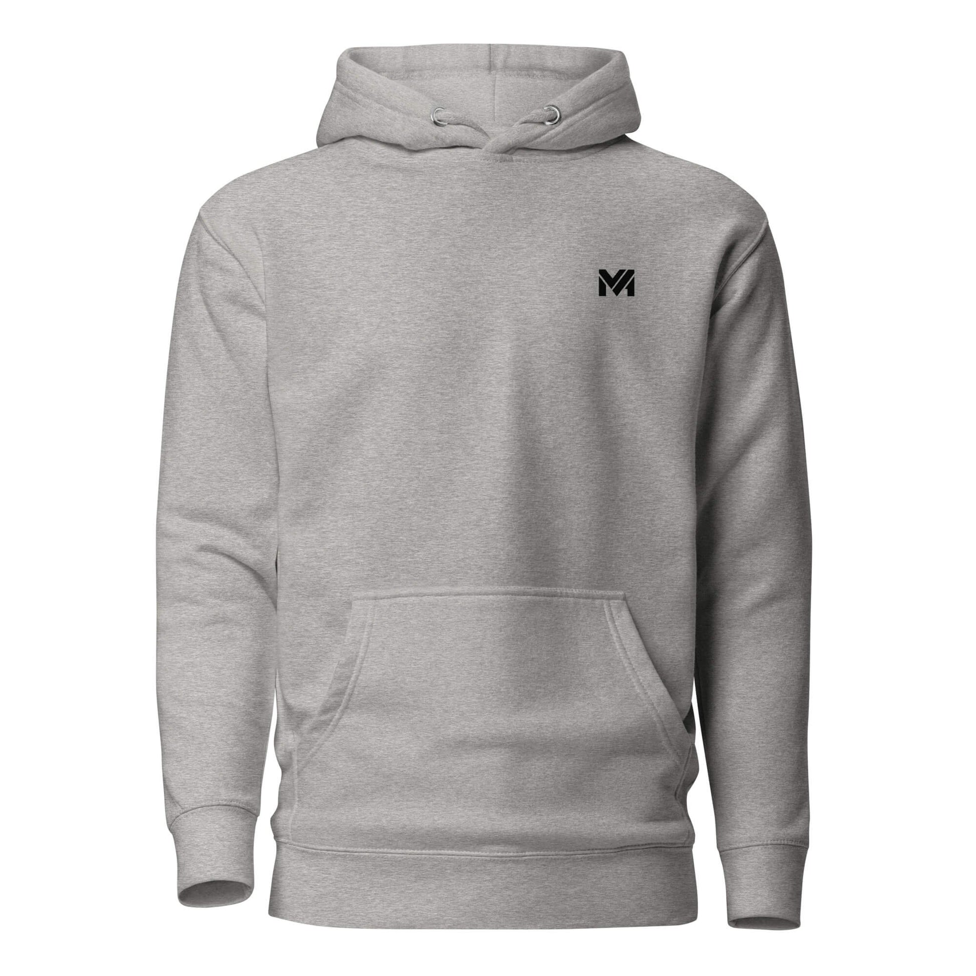 Hoodie WILD WOLF gris chiné logo noir face et visuel coloré dos Mindset Ambition
