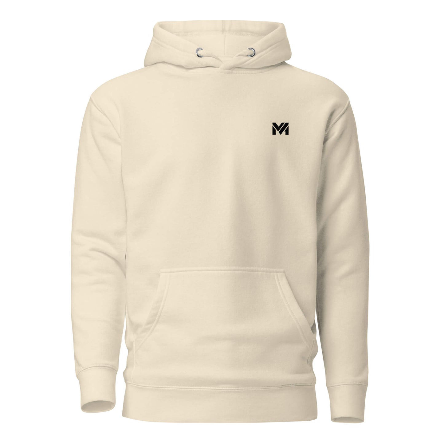Hoodie XP MODE beige logo noir face et visuel coloré dos Mindset Ambition