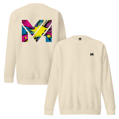 Sweat ANALOG MIND beige logo noir face et visuel coloré dos Mindset Ambition