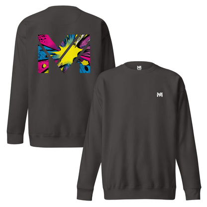 Sweat ANALOG MIND gris anthracite logo blanc face et visuel coloré dos Mindset Ambition