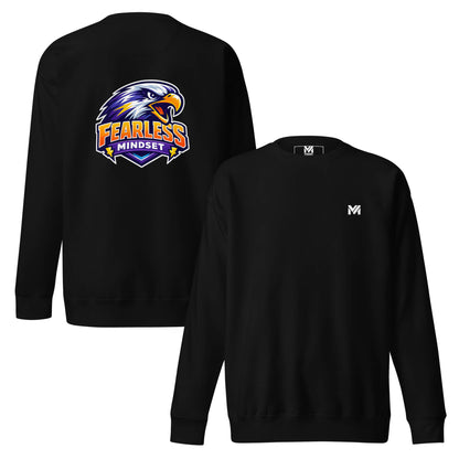 Sweat FEARLESS MINDSET noir logo blanc face et visuel coloré dos Mindset Ambition