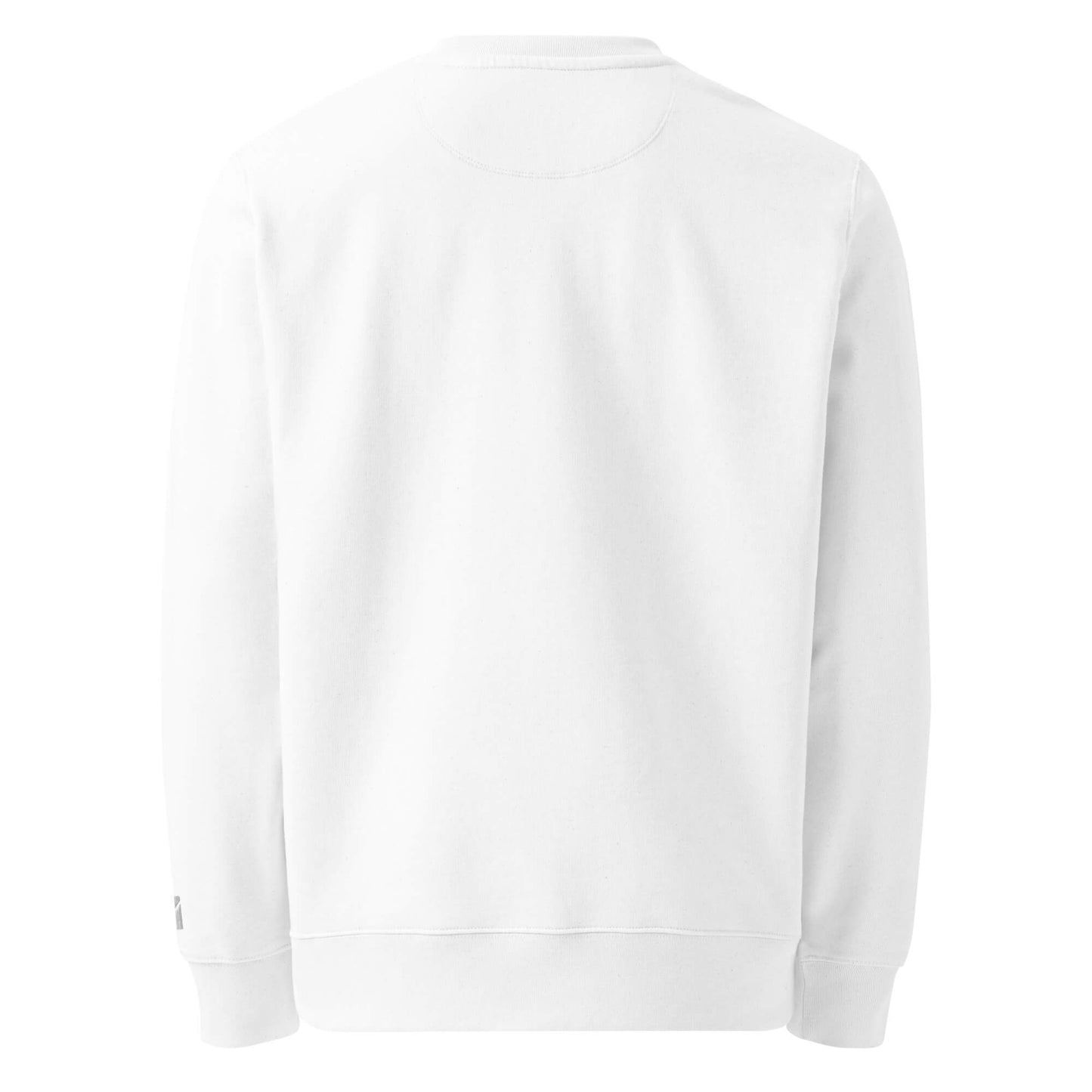 Vue dos du sweat blanc Mindset Ambition au design minimaliste et sans marquage apparent.