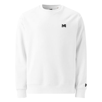 Sweat Mindset Ambition blanc vue de face logo noir sur la poitrine Mindset Ambition
