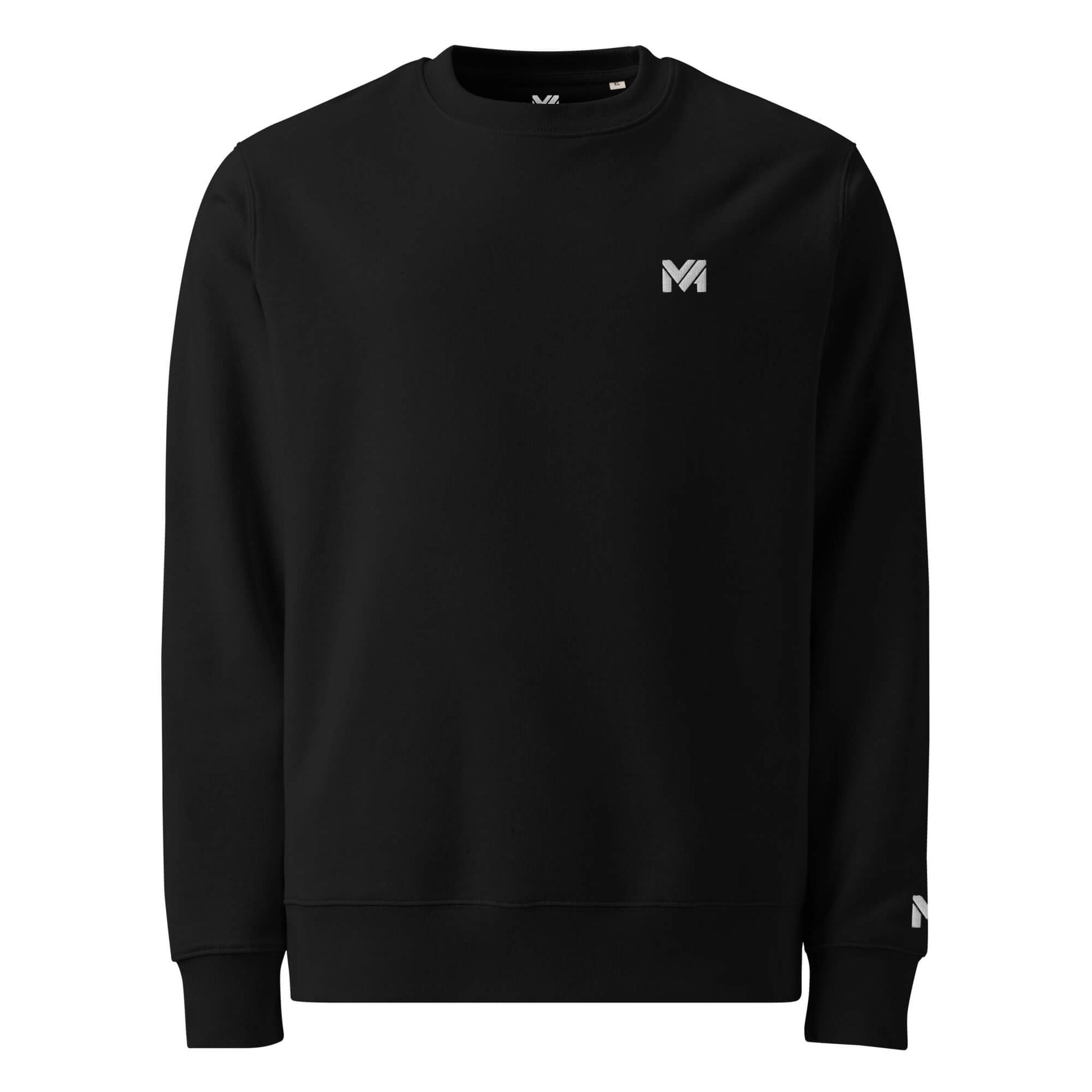 Sweat Mindset Ambition noir vue de face logo blanc sur la poitrine Mindset Ambition