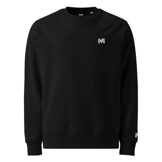 Sweat Mindset Ambition noir vue de face logo blanc sur la poitrine Mindset Ambition