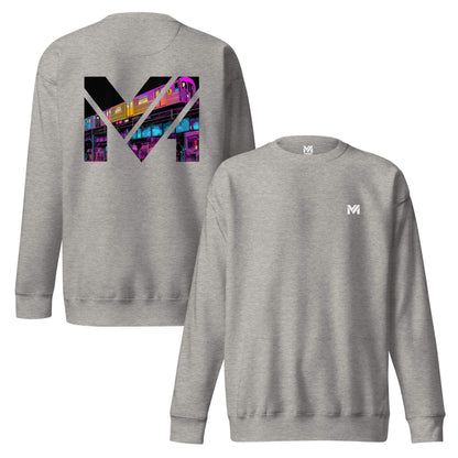 Sweat NO DETOURS gris chiné logo blanc face et visuel coloré dos Mindset Ambition