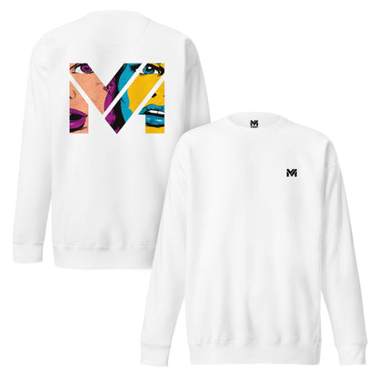 Sweat NO FILTER blanc logo noir face et visuel coloré dos Mindset Ambition