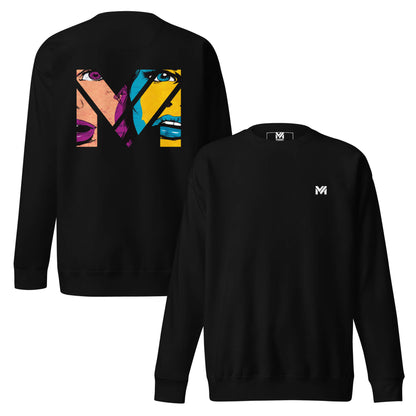 Sweat NO FILTER noir logo blanc face et visuel coloré dos Mindset Ambition