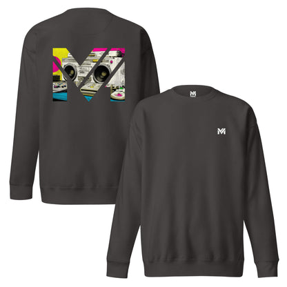 Sweat OLD SCHOOL GRIND gris anthracite logo blanc face et visuel coloré dos Mindset Ambition