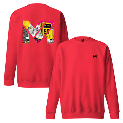Sweat RAW IMPACT rouge logo noir face et visuel coloré dos Mindset Ambition