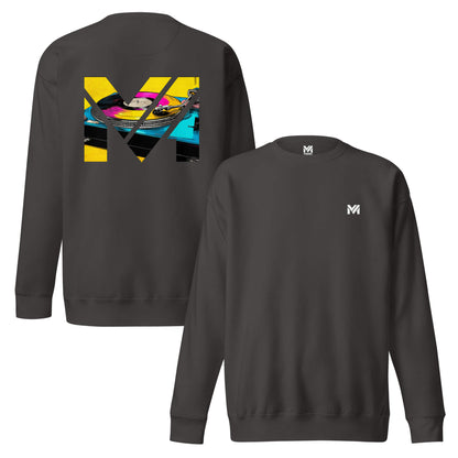Sweat SPIN THE GRIND gris anthracite logo blanc face et visuel coloré dos Mindset Ambition