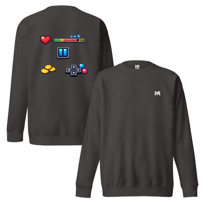 Sweat XP MODE gris anthracite logo blanc face et visuel coloré dos Mindset Ambition