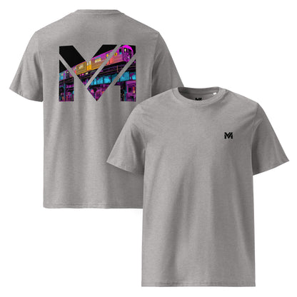 T-shirt Bio NO DETOURS gris chiné logo noir face et visuel coloré dos Mindset Ambition