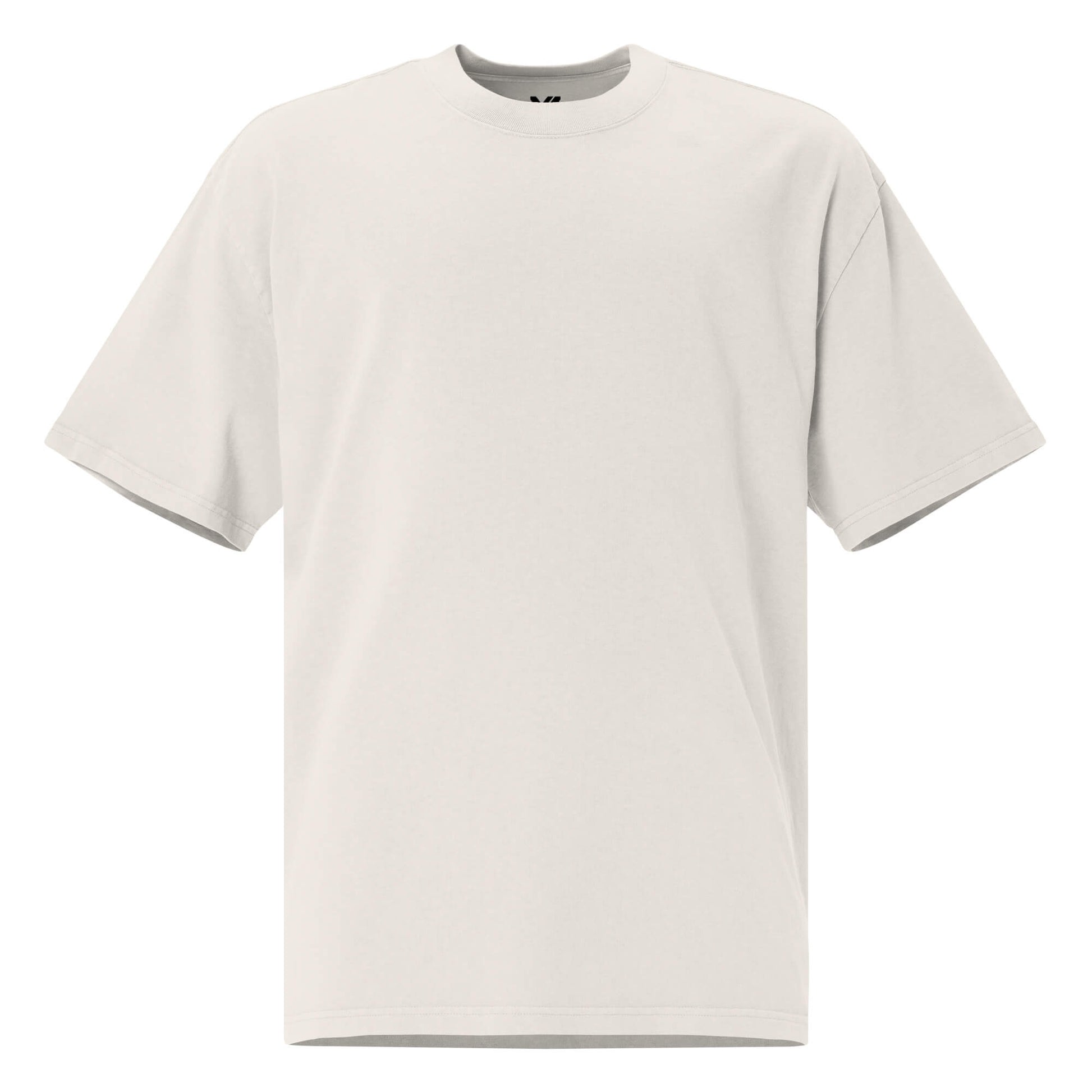 T-shirt oversize homme Raw Mindset Ambition, couleur beige clair, coupe ample et lourde, vue de face, sans logo visible, issu de la collection Origine & Intention.
