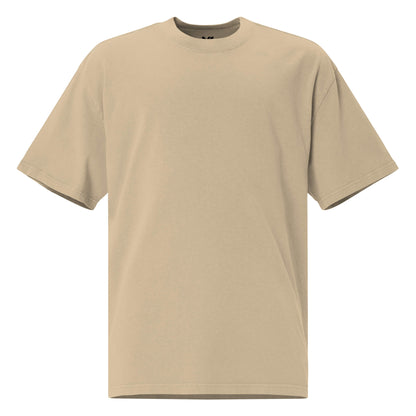 T-shirt oversize homme Raw Mindset Ambition, couleur sable, coupe ample et lourde, vue de face, sans logo visible, issu de la collection Origine & Intention.
