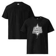 T-shirt Bio "LE SUCCES COMMENCE DANS LA TETE" - Noir